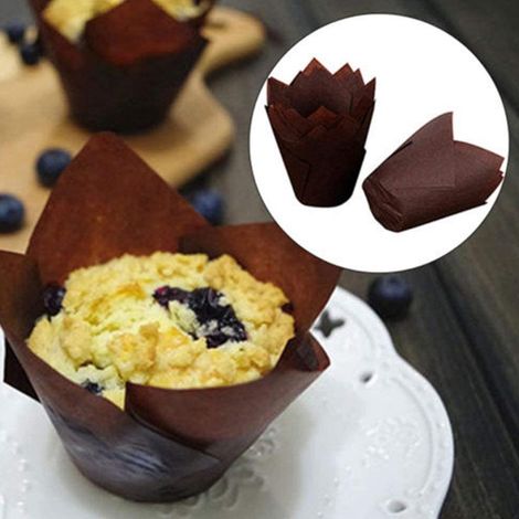 150 Pièces Caissettes de Cuisson Mini Tulipes, Moules à Cupcakes et Muffins pour Mariage Anniversaire Fêtes (1/5)
