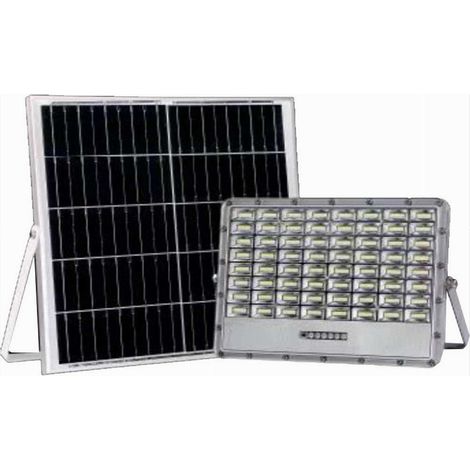 TrAdE Shop Traesio - Faro Led Pannello Solare 300w Luce Fredda Telecomando Indicatore Carica Tk08-300w -