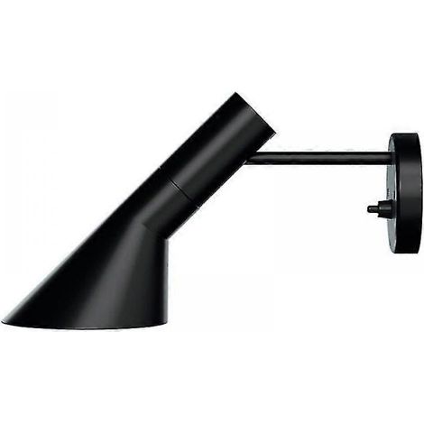 Aplique de pared, negro mate, regulable a 45 grados, casquillo E27, para salón, dormitorio, pasillo. (1/5)