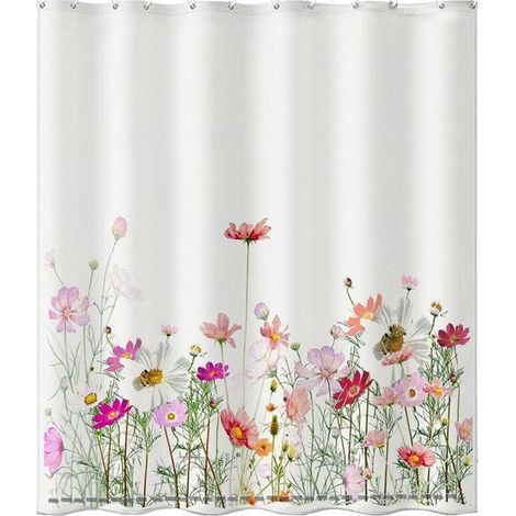 Cortina de ducha impermeable con estampado de eucalipto, juego de cortina de ducha de poliéster, lavable a máquina, cortina decorativa para baño. (1/5)