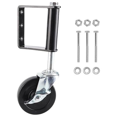 Roue de Portail Inox 100mm Roulettes à Ressort Support Robuste (1/5)