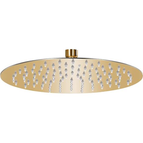 vidaXL Rain Shower Head Stainless Steel 25 cm Round Gold (1/5)