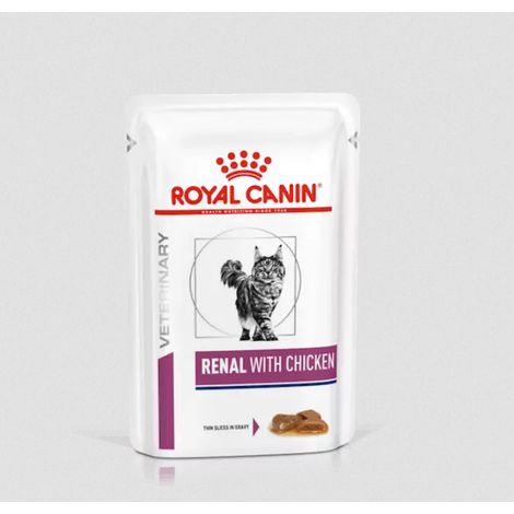 Royal Canin Cat Veterinary Diet Renal Pollo  - Royal Canin Cat Veterinary Diet Renal Pollo - Bustina Da 85 Gr (1/3)
