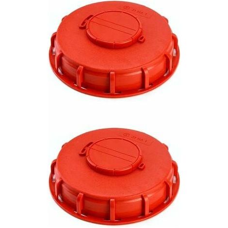 2 couvercles plastique 16,2 cm pour réservoir d'eau 1500 L, ventilés, rouge (1/3)