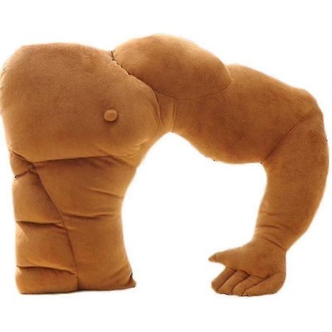 Coussin de corps doux, coussin de bras mignon et musclé en forme de petit ami musclé, grand coussin confortable, coussin de bras chaud, cadeau d'anniversaire pour petite amie - 58 x 46 cm - Bras gauch (1/5)