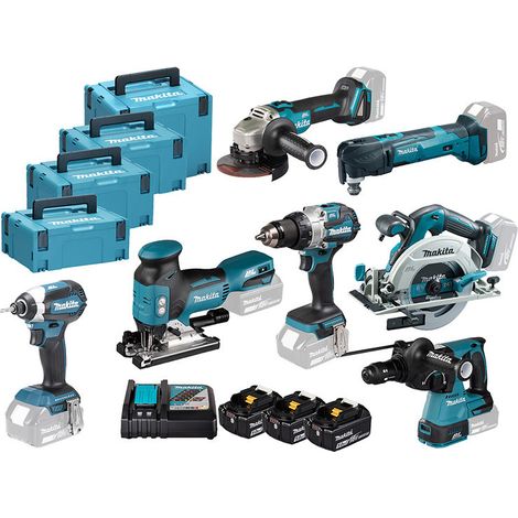 Combopack 7 utensili 18V LXT (3x5.0 Ah) in Makpac - MAKITA DLX7030T3J