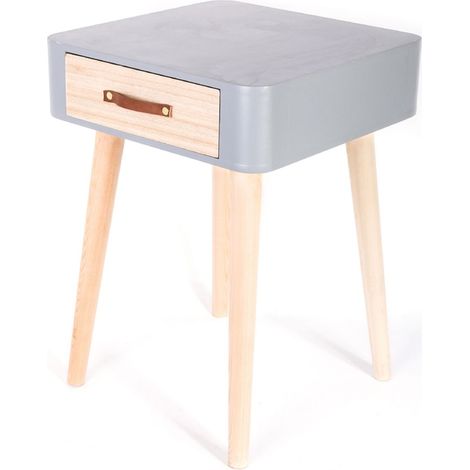 Table de chevet 1 tiroir design scandinave (1/5)