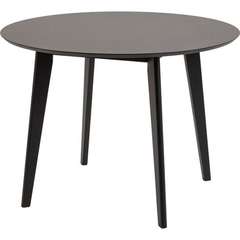 Mesa Norsica 310, Roble negro + Negro, 76x0x0cm, Chapa de madera natural, Madera