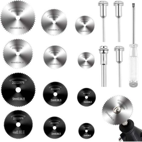 17 Trennscheiben für Dremel-Zubehör, Mini-HSS-Drehbohrer, multifunktional für Dremel, zum Schneiden von Metall, Holz, Kunststoff und Metall