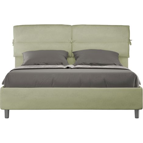 Letto Matrimoniale 160x190 cm Senza Rete Nandy Tè verde (1/5)