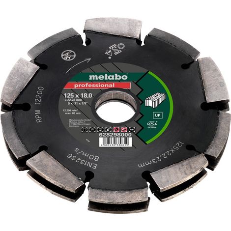 Metabo 628298000 Nutfräser Hartmetall Produktabmessung, Ø 125 mm Schaftdurchmesser 22.23 mm 1 St