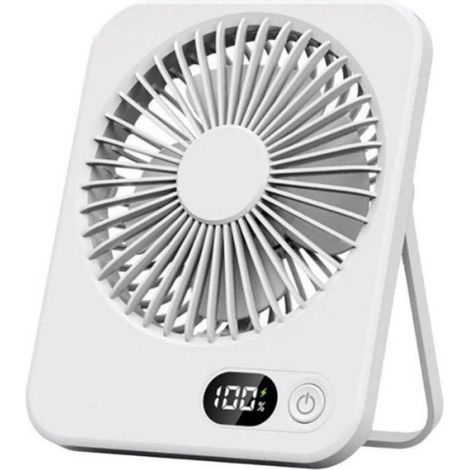 Multifunctional Portable Fan - Rechargeable - Portable Fan - Five-Speed Portable Fan - 180° Adjustable Portable Fan - White (1/5)