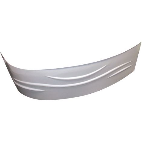 ONDEE ZEN - Tablier de baignoire Droite FANY - Tablier motif vague 160x90cm - ABS - Blanc