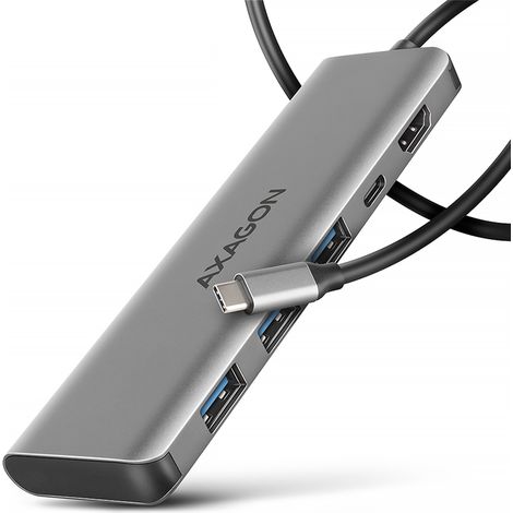 Concentrador de E/S USB-C 4 en 1/0,15 M HMC-H3A AXAGON (1/4)