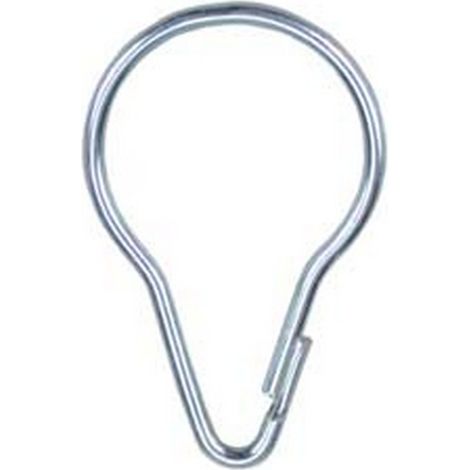 200PZ ANELLI A PRESSIONE PER TENDE IN ACCIAIO NICHELATO - ø mm.26x48h. piccoli
