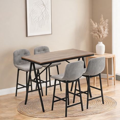 Tabouret de bar coloris gris clair 120 x 60 x 91 cm (1/5)