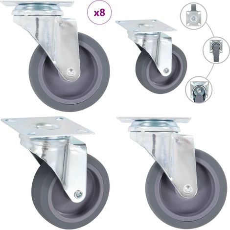 vidaXL 8 pcs Roulettes pivotantes 75 mm (1/5)