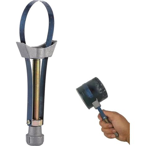 Outil de Retrait de Filtre à Huile Clé,Outil pour Retirer le Filtre à Huile,Sangle Clé Diamètre Réglable,Avec Bande En Aluminium Réglable (60mm-120mm),Convient Aux Motos,Voitures et Camions (1/5)