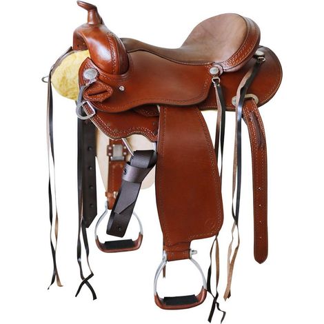 16", Chestnut: Sella Circle P trail modello classic con arcione in ralide e lavorazione border stamp