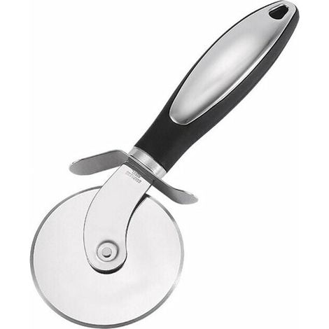 Pizzarad, Pizzaschneider – Pizzaschneider aus Edelstahl, Pizzamesser schneiden, Pizzaschneider, einfache Reinigung in der Spülmaschine, ergonomischer, rutschfester Silikongriff (1/4)