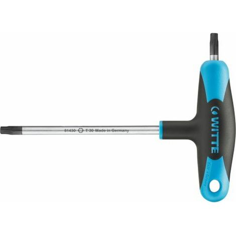 Chiave a T Torx WITTE, a doppia asta, 9x100 mm, elevata resistenza e durata. (1/2)