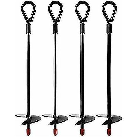 4 Pcs Ancrage Au Sol, Abris Robustes Pour Tarires De 38cm, Ancrage Au Sol Pour Trampoline (1/5)