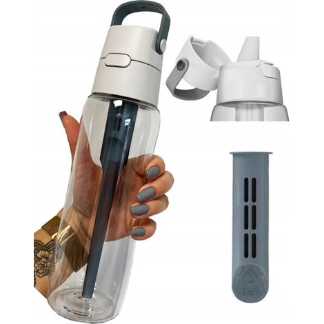 Gourde Dafi Solid avec filtre, grise, 0,7 l, en Tritan (1/3)