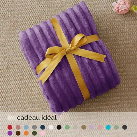 Pid Violet Couverture Poire pour Canape 125x150 Cadeau Cocooning Doux et Chaud,Moelleux,Idée 125 x 150 cm Violet VIOLET COUVERTURE (1/5)