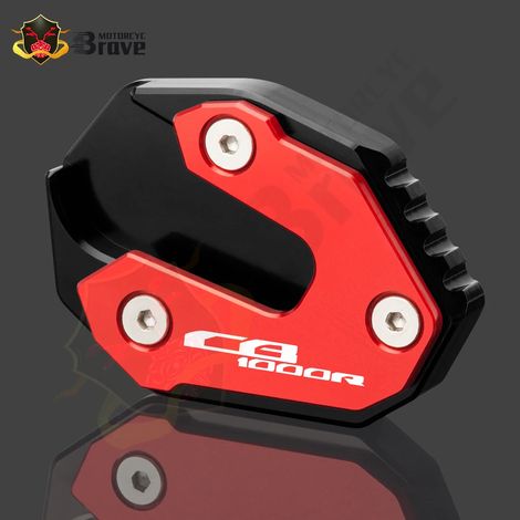 (Rouge) Béquille latérale d'extension pour motos Honda CB1000R (2008-2022) et CB1000 R Plus (2018-2020) Maxpower (1/4)