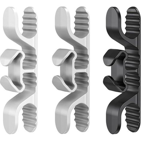 Système de gestion câbles adhésif pour appareils cuisine, 3 unités avec support en silicone (1/5)