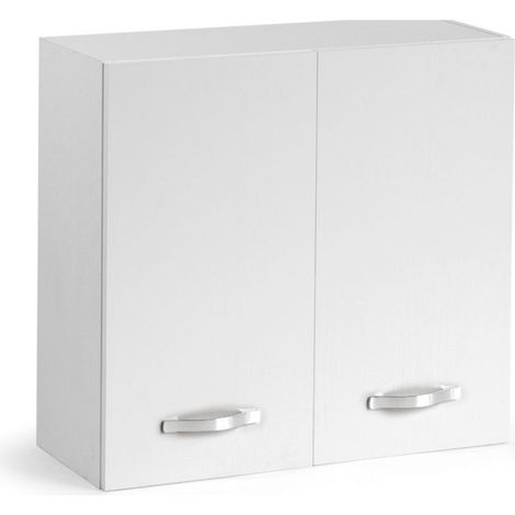Pensile cucina doppia anta 80x32x72H colore bianco frassinato (1/2)