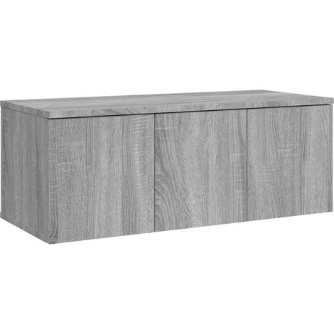 Meuble TV, Étagère TV, Meuble de Salon, Sonoma gris 80x34x30 cm Bois d'ingénierie OIB5912E (1/5)