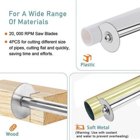 Coupe-Tuyau Interne - PVC - Tige Hexagonale 1/4 Pouces - Pour Tubes Plastique Bois Métaux Mous - 3 Pièces (1/5)