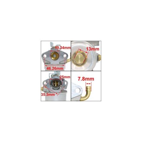 Carburateur géant S pour motoculteur Briggs & Stratton Craftsman Intek 190 6 CV et 206 5,5 CV