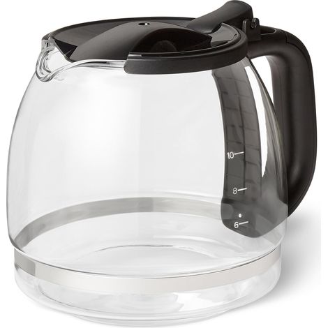 Carafe en Verre de Rechange avec Couvercle pour Cafetières, Capacité de 1,25L/10 Tasses (1/5)