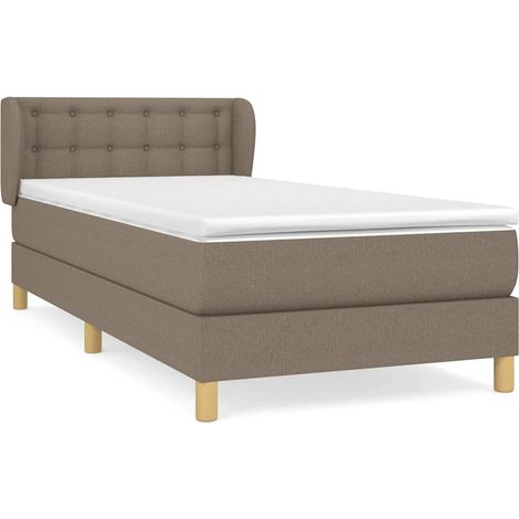 Maison Exclusive - Giroletto a Molle con Materasso Tortora 90x200 cm inTessuto (1/5)