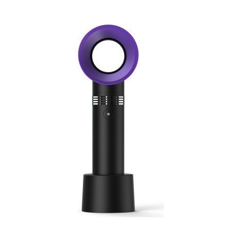 Portable bladeless fan, mini USB desk fan, black personal fan - AquaForge