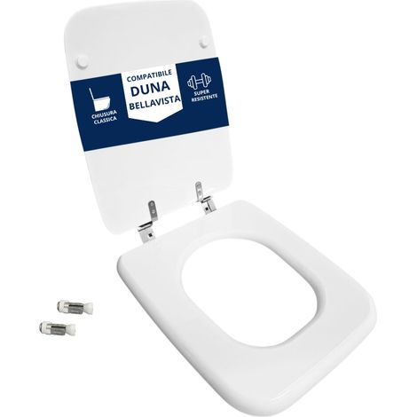 Copriwater Duna Bellavista legno rivestito in resina poliestere bianco (1/4)