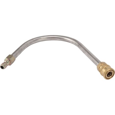 Rallonge pour nettoyeur haute pression en acier inoxydable et laiton, 4000 psi, raccord rapide 1/4 pouce, lance de pulvérisation courbée pour remplacement en forme de U