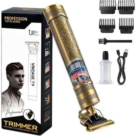 Tondeuse Cheveux Hommes,Tondeuse Cheveux,en cadeau 4 Peignes Finition Kit, Silencieuse pour les Salon et la Domestique,Cadeau Hommes (1/5)