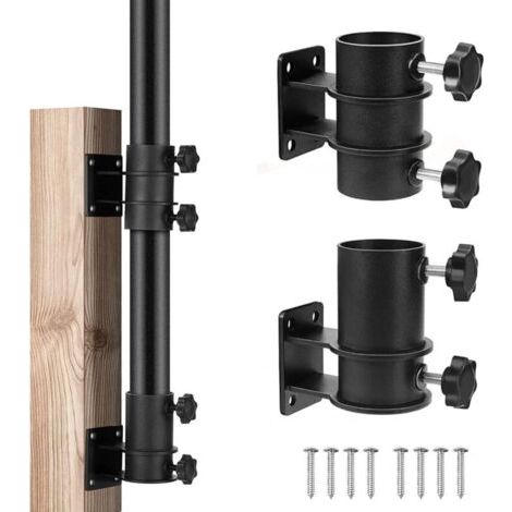 Support Parasol Terrasse, Fixation Réglable pour Balustrade, Idéal pour Balcon et Cour Support Plat (1/5)