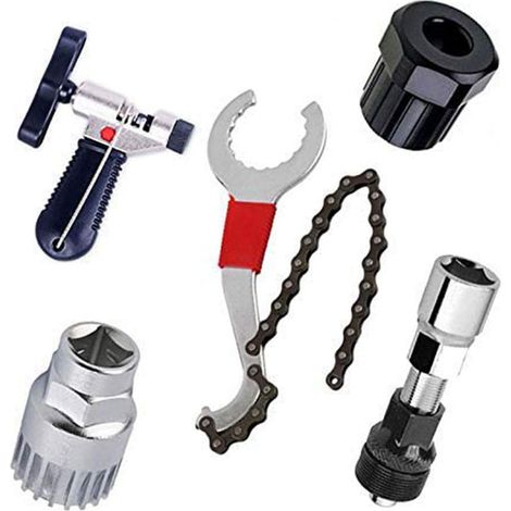 JSSEVN - Mountain bike and bicycle repair tool kits, bicycle chain, stand, freewheel, crank removal tool, maintenance tool (1/5)
