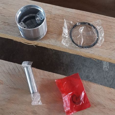 Kit piston (44 mm) pour moteurs TJ53 TJ53E, comprenant segments de piston et revêtement résistant à l'usure. (1/2)