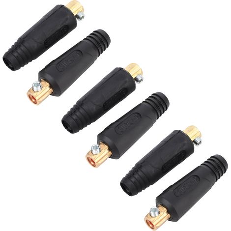 Connecteur de soudure rapide Euro 6 pièces, cuivre, 200-400A, pour câble de soudage 10-25 mm² (1/3)