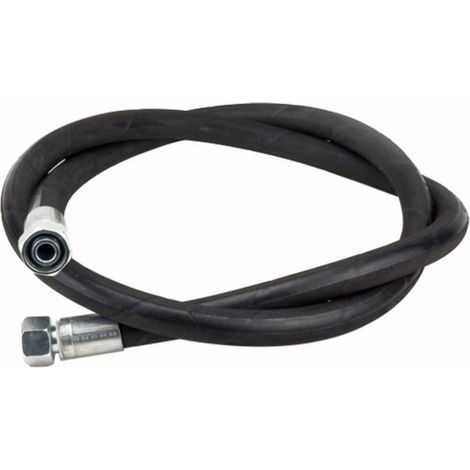 Lem Select – Flexible hydraulique 2SN 3/8' – Raccords droits femelle DIN 24° DKOL12 – Longueur 800mm – Pression élevée pour applications industrielles