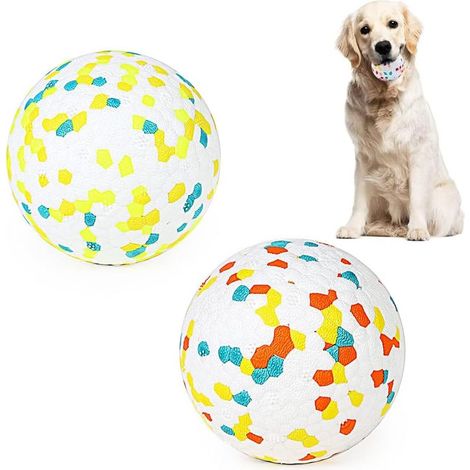 Pelotas interactivas de entrenamiento para perros, pelotas de ejercicio para mascotas, pelotas de TPU para perros medianos y grandes - 2 pelotas de 7,6 cm cada una (1/5)