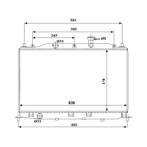 Radiateur, refroidissement du moteur NRF 53822 HYUNDAI 253101E000 253101E001