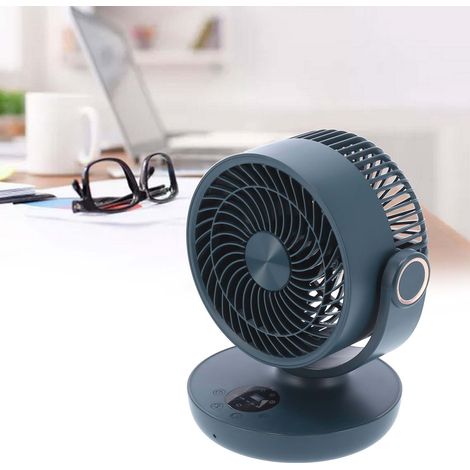 Ventilador de mesa inteligente con control remoto, pantalla LED digital, batería de 10000 mAh con función de carga USB y oscilación de 180° a 90°. (1/5)