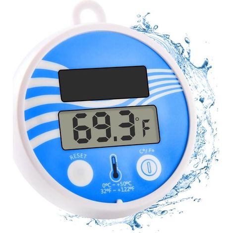 Kabelloses, schwimmendes Poolthermometer – Leicht ablesbares, bruchsicheres, digitales Solar-Poolthermometer für Pools, Spas und Whirlpools (1/5)