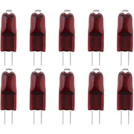 QORVA-24v,20W Générique 10pcs G4 Lampe halogène Infrarouge,  IR Lampe Chauffage Ampoule Halogène Chauffage Séchage Peinture Quartz (1/5)